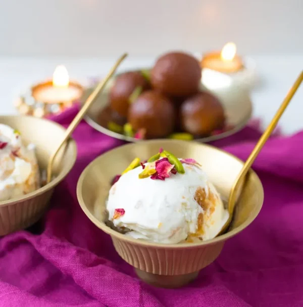 Gulab Jamun with ice cream